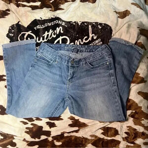 Rhythm and Blues Women’s Size 4 inseam 21 inch medium wash jeans cropped